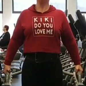 EVCR KiKi Do You Love Me Crop Hoodie Sweater
